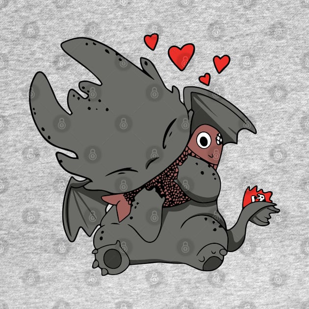 Toothless in love, httyd night fury fanart, how to train your dragon by PrimeStore